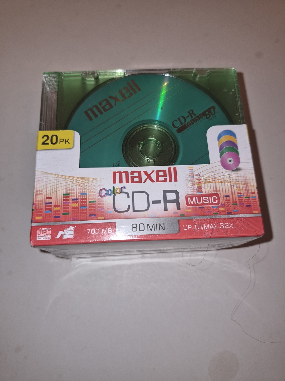 Maxell Color CD-R Music Disc - Green (80 Min, 700MB)
